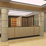 Спорт-клуб в элитном многоквартирном жилом доме в Москве. Ресепшн.