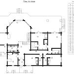 Дом №2 из бруса на оз. Суходольское. План 1го этажа.