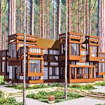 Концепция коттеджа из LVL бруса. Дом №2.